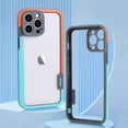 thumbnail image 4 of Allytechgroup for iPhone 16 Pro Bumper Case No Back, Built-in Camera Cover Compatible with MagSafe Slim Lightweight TPU+PC Bumper Frame Cover Backless Shockproof, Blueorange, 4 of 13