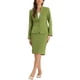 thumbnail image 1 of Conjuntos de falda INSPIRE CHIC para mujer, traje sin cuello, blazer y faldas lápiz, 2 piezas, atuendos elegantes, XS, verde oliva, 1 of 6