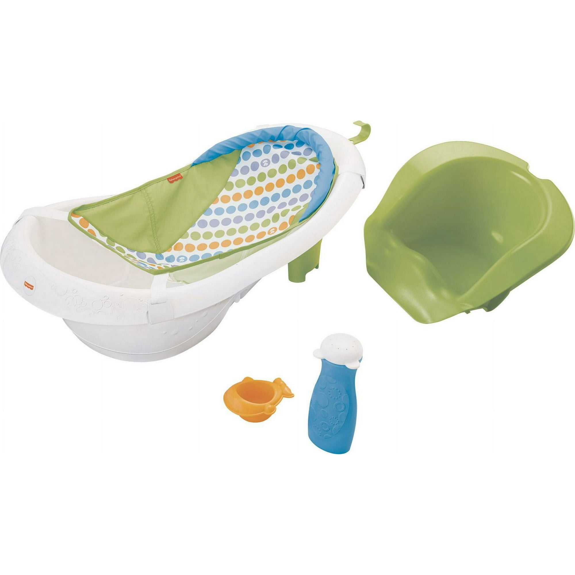 Fisher-Price 4-in-1 Sling 'n Seat Tub Baby to Toddler Bath with 2