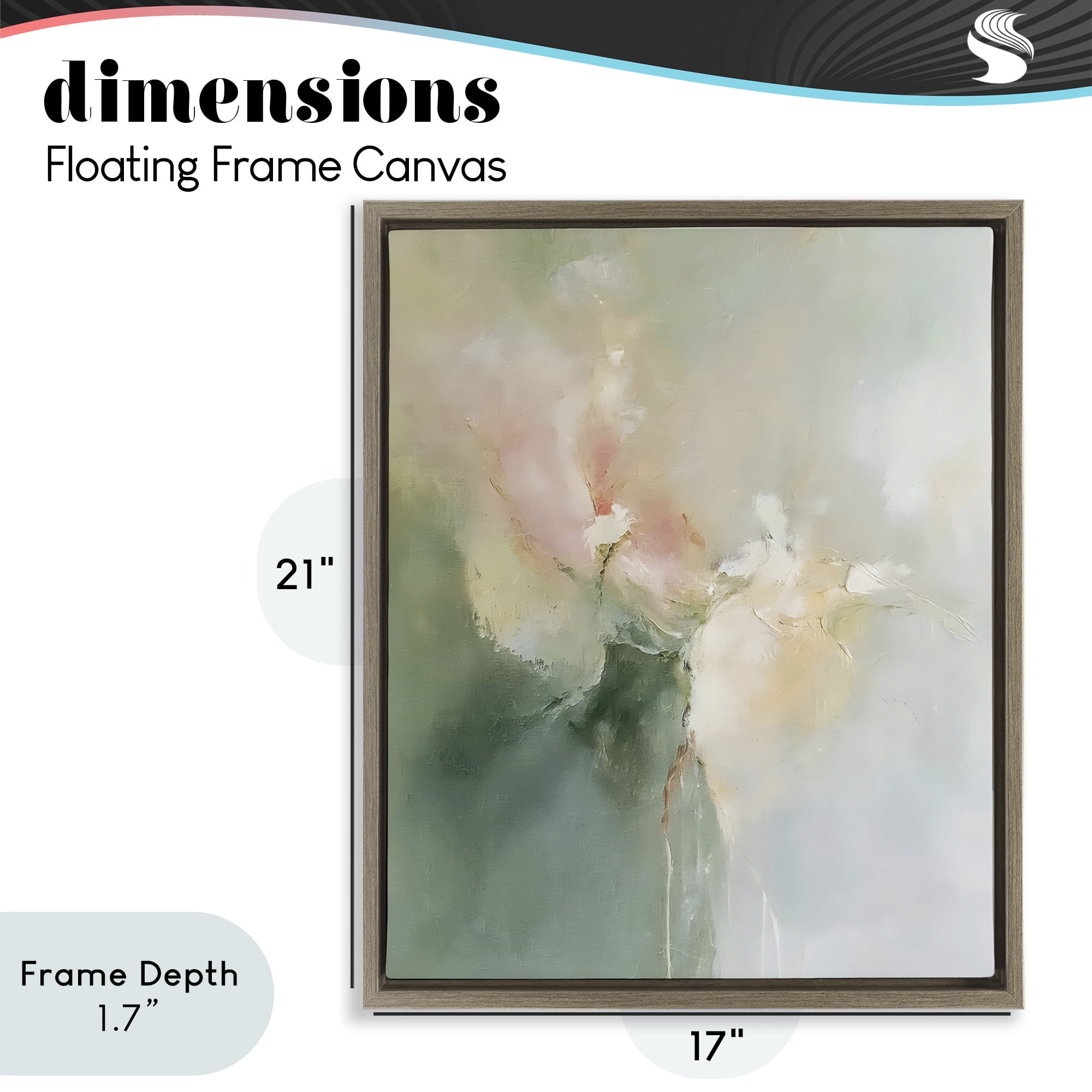 Stupell Industries Ethereal Brushwork Abstraction Brown Framed Floater Canvas Wall Art, design by Riley B