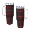 thumbnail image 3 of Regalos personalizados navideños a cuadros para vasos de 40 oz con asa y pajita - Taza de café de viaje de acero inoxidable con tapa - Regalos ideales para mujeres, niñas y niños en cumpleaños y, 3 of 8