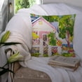 thumbnail image 3 of Carolines Treasures 6130PW1414 White Cottage at the beach Decorative   Canvas Fabric Pillow 14Hx14W multicolor, 3 of 4