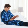 thumbnail image 6 of Daiia 2025 Happy New Year 5 for Men's Long-Sleeved Pajama Set – Soft & Comfortable Sleepwear Button-Up Pajamas Cozy Lounge Wear-Large, 6 of 7
