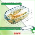 thumbnail image 2 of Simax 3.3 qt Clear Glass Baking Dish, Shatter Resistant Construction, 2 of 7