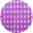 thumbnail image 1 of Ahgly Company Indoor Round Abstract Purple Modern Area Rugs, 4' Round, 1 of 4