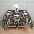 thumbnail image 3 of Schnauzer with Pioneer Flower Square Tablecloth,Waterproof Square Table Cover,Wipeable Spillproof Washable Table Cover for Home Kitchen Party Decor 42"X42"(107x107cm), 3 of 6