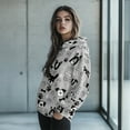 thumbnail image 2 of COEQINE Pullover Sweatshirts Women's Hoodies Fit Crewneck Tops Casual Wear Oversized Long Sleeves Outfits Hooded Sweatshirt Printing Soft Fashion Y2K Cozy Loose Lightweight Cute Dog, S, 2 of 7
