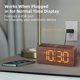 thumbnail image 3 of uscce Despertadores digitales de madera para dormitorios: Reloj despertador dual regulable con números grandes para mesita de noche - Marrón, 3 of 5