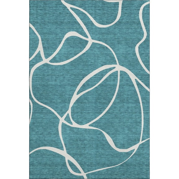 Dalyn Rugs Premium Machine Washable Mayfield AMF999 Teal 2'6" x 3'10" Rug
