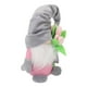 thumbnail image 2 of Gnomo del Día de la Madre, muñeca decorativa de felpa, peluche gris, hecho a mano, suave, flores de tulipán de primavera, gnomos, 2 of 8