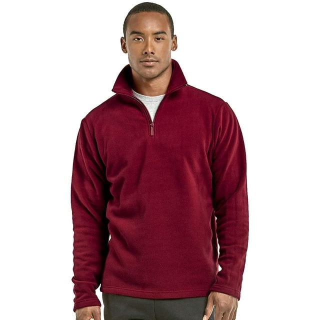 Knocker Men's & Plus Size Polar Fleece Quarter Zip Pullover Lightweight