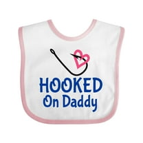 Inktastic Fishing Hooked on Daddy Boys or Girls Baby Bib