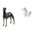 thumbnail image 1 of Estatua de perro de resina, figura de animal, escultura de , adorno coleccionable hecho de resina y cerámica con detalles realistas, adecuado par, 1 of 8