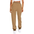 thumbnail image 4 of BRDFRL Women's Sexy Lounge Stretch Casual Jogger Drawstring Sweatpants with Pockets Brown 3XL, 4 of 5