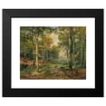 thumbnail image 2 of Heinrich Böhmer 24x20 Black Modern Framed Museum Art Print Titled - A Sun-Lit Forest with a Roe Deer, 2 of 5