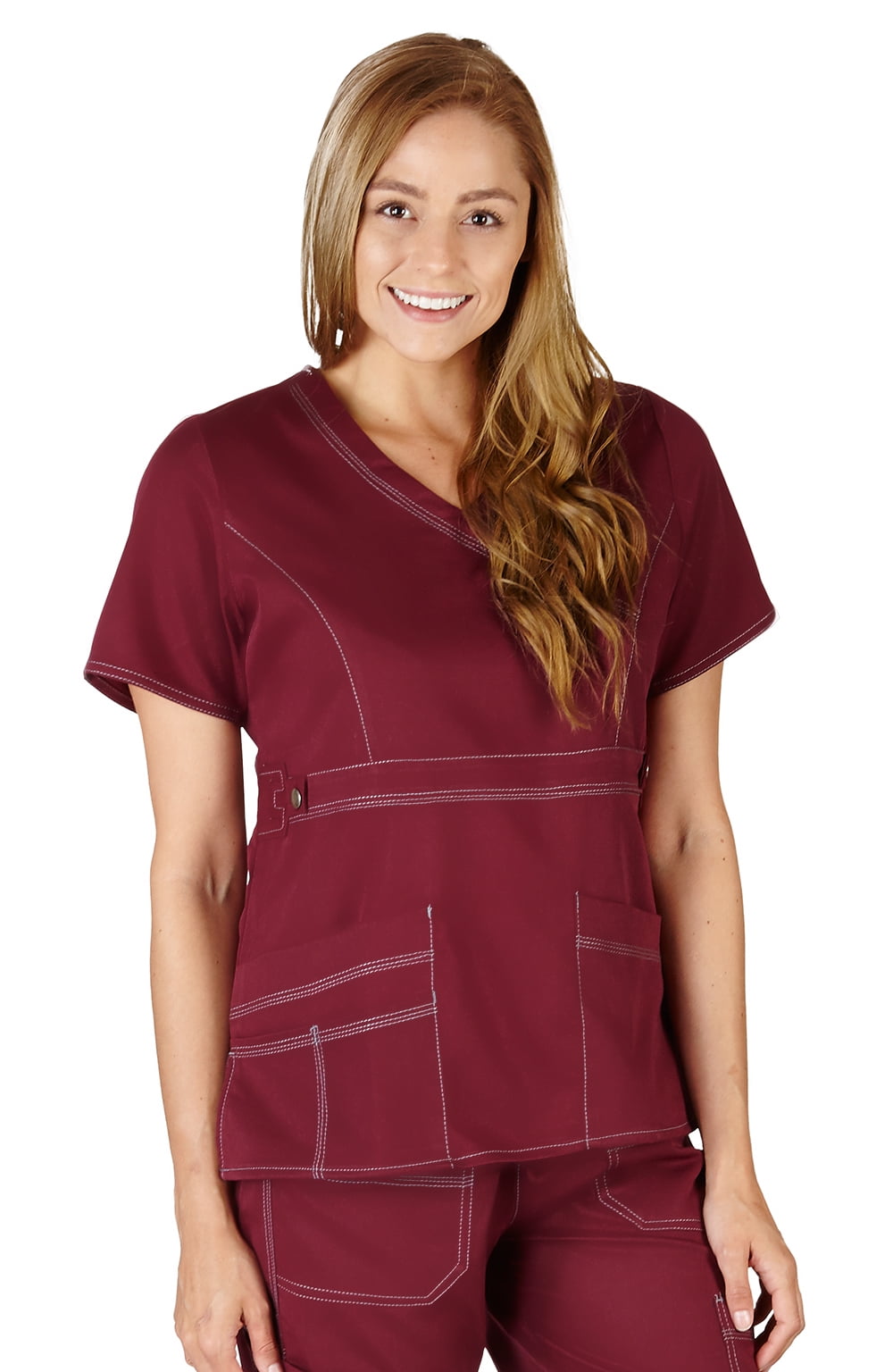 M&M Scrubs M&M SCRUBS Women's Comfort Stretch Mock Wrap Top, super