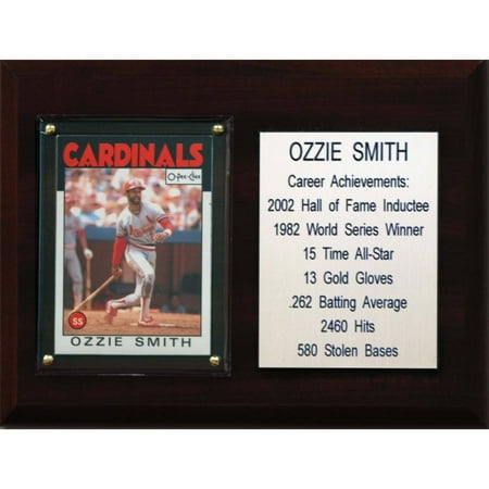 Ozzie Smith Career - C&I Collectables MLB 6x8 Ozzie Smith St. Louis Cardinals Career Stat Plaque