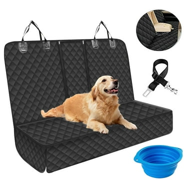 VEGCOO Waterproof Dog Car Seat Cover with Non-Slip Backing and Safety Belt, Universal Fit for Cars & SUVs