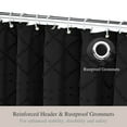 thumbnail image 6 of Siiluminisoy Black Extra Long Shower Curtains,Heavy-Duty Mold/Mildew-Resistant,Water-Repellent, Machine-Washable,Tufted Chevron Striped Textured Design,72 x 78, 6 of 8