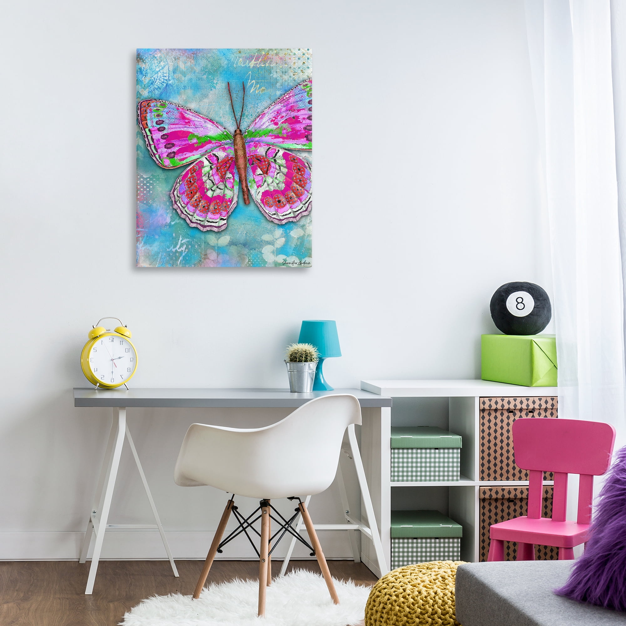 Stupell Industries Garden Party Butterfly Animals Painting Wrapped Canvas Art Print Wall Art, 30 x 40