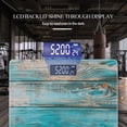 thumbnail image 3 of Bathroom Scale, Highly Accurate Digital Body Scale,Precisely Measures Weight up to 400 lbs-Blue Wood Planks Rustic Wood Wall Texture, 3 of 4