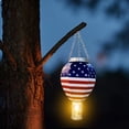 thumbnail image 6 of Clearance!Hot Air Balloon Solar Lantern, Flickering Flame Light Outdoor Solar Hanging Lights, Waterproof for Garden Yard Farmhouse Patio Pathway Outside Independence Day Decoration,Glass, Flag, 6 of 7