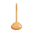 thumbnail image 4 of Cepillo de inodoro de pared con forma creativa y mango largo para baño. naranja, 4 of 9