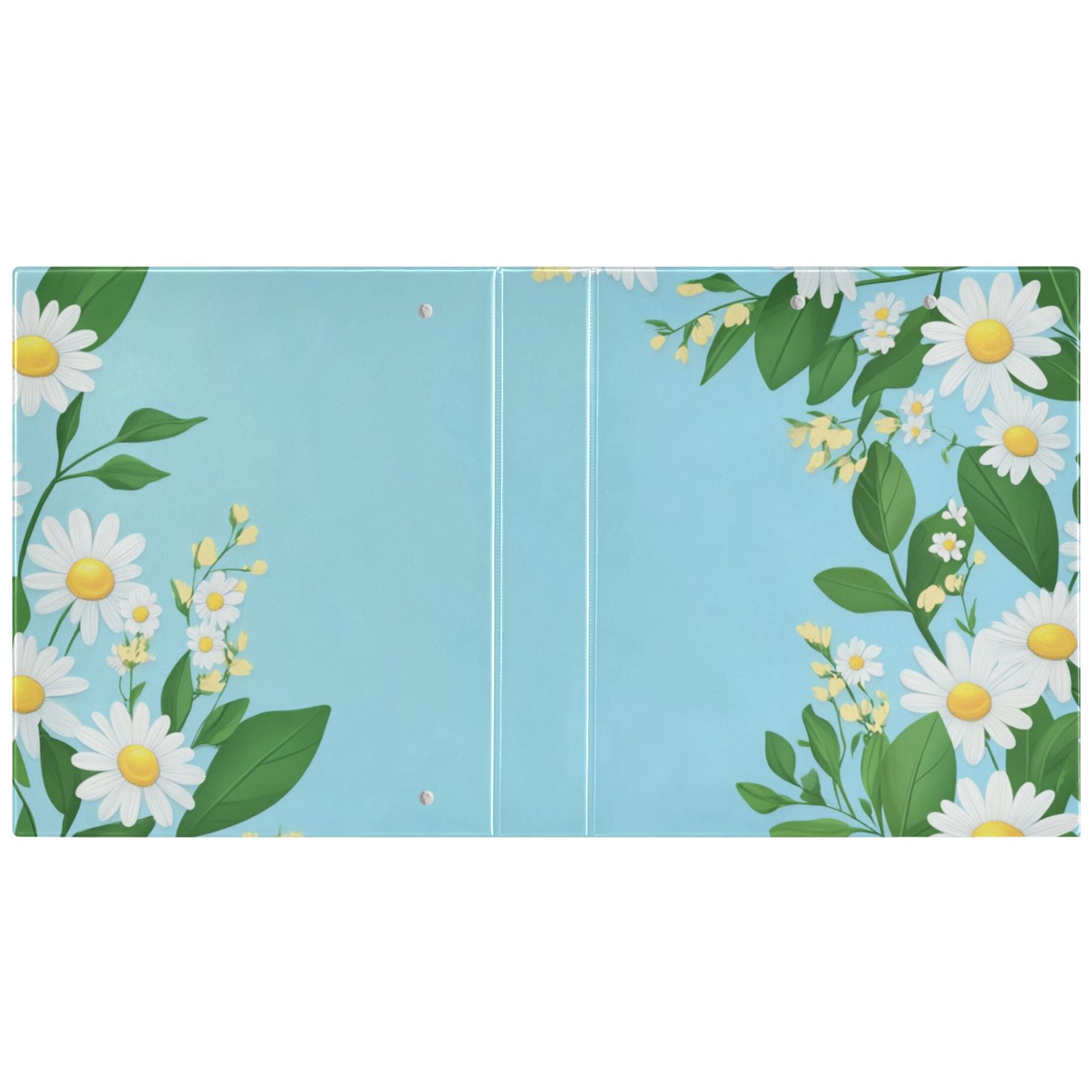 Spring Flowers 3 Ring Binders 1.5 inch Hardcover File Folders with Interior Pockets A4 Size Organizer for School Office Hospital