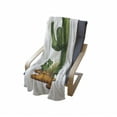 thumbnail image 4 of Cactus Soft Flannel Fleece Blanket, Arid Climate Flora Saguaro Plant Succulent Illustration South America Mexico, Cozy Plush for Indoor and Outdoor Use, 50" x 60", Green Pale Caramel, by Ambesonne, 4 of 6