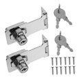 thumbnail image 4 of AURARMLET Keyed Hasp Locks in Silver Made of Durable Stainless Steel for Doors 2pcs, 4 of 8