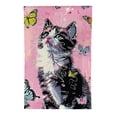 thumbnail image 2 of ONETECH Cute Cat Butterflies Garden Flag 12x18in Mother's Day Gift White, 2 of 6