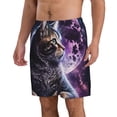 thumbnail image 2 of Pofeuu Purple Moon Cat Prin Men's Swim Trunks Quick Dry Bathing Suit Swimming Board Shorts Mesh Lining Beach Swimwear-Large, 2 of 6