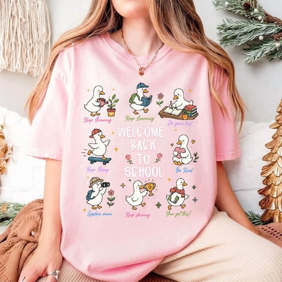 Welcome Back To School Shirt, Cute Goose Teacher Shirt, Back To School Kids Tee