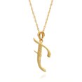 thumbnail image 3 of Galaxy Gold 14K Yellow Gold Natural Diamonds Initial "F" Pendant Necklace - April Birthstone - Strength & Brilliance - 16" to 24" - Fine Jewelry for Women, 3 of 3