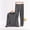 black, variant on XL- 8XL Plus size Thermal underwear O-Neck Long sleeve Tshirts and Ankle Length Pants Fleece long johns homewear 2pcs suit