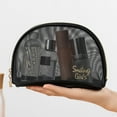 thumbnail image 2 of Mesh Visible Cosmetic Bag, Double Zippers with Handle Storage Bag,Large Capacity Portable Travel Mesh Makeup Bag, 2 of 7