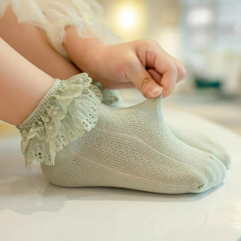 Children's Cute Double Lace Embroidered Baby Socks Children Dance Socks