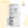 thumbnail image 2 of Giantex Bookcase w/Doors, Tall Bookshelf w/Storage Cabinet, Vertical Display Shelves for Home Office, 2 of 6