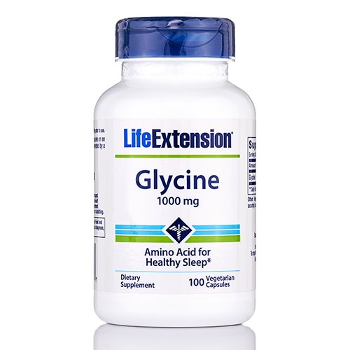 Glycine 1000 mg 100 Vegetarian Capsules by Life Extension