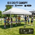 thumbnail image 3 of CROWN SHADES 10x20 Pop Up Canopy Tent Commercial Heavy Duty Tent Outdoor Canopies for Events Parties Weddings White, 3 of 8