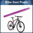 thumbnail image 3 of Publicaciones de asiento de bicicleta Unique Bargains 28.6x400mm tubo de asiento de bicicleta de aleación de aluminio púrpura ligero, 3 of 7