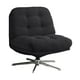 thumbnail image 2 of Silla de oficina Silla de trabajo para computadora Silla giratoria de pana con ruedas de 360 grados Silla para juegos para apartamento Muebles de sala Negro, 2 of 8