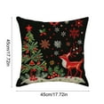 thumbnail image 2 of Darzheoy Linen Christmas Pillow Cover Imitation Embroidery Print for Sofa Home Decorative Cushion Bedroom Decor, 2 of 6
