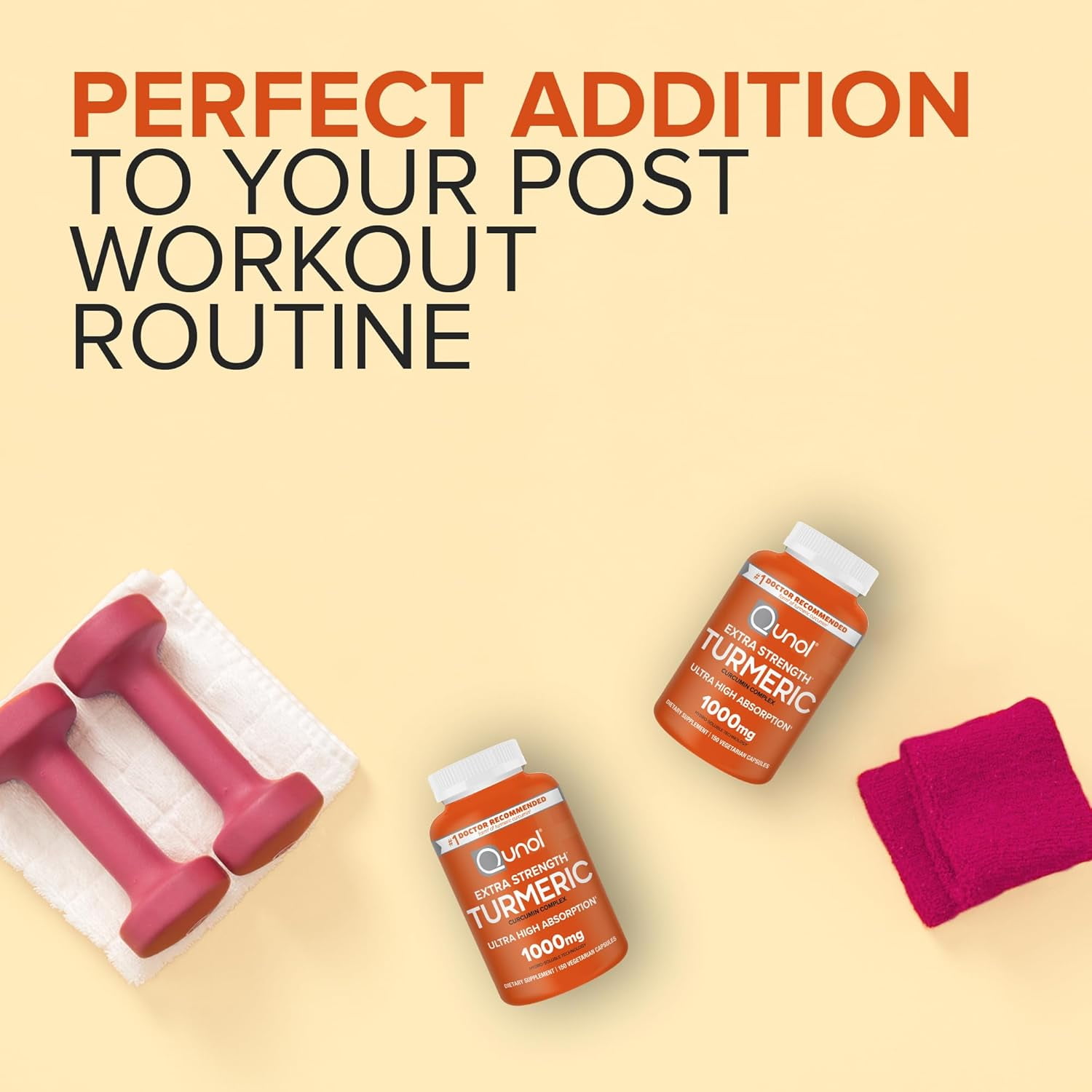 Qunol Turmeric Curcumin Complex Extra Strength 1000mg Capsules, Ultra High Absorption, for Joint Support, 150 Ct