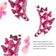 thumbnail image 5 of Advancent 12 unids/set 3D mariposa pared pegatina sala de estar dormitorio adhesivo 3D papel de pared PVC calcomanía decoración del hogar Decoración del hogar Rosa roja Advancent HA002018-02, 5 of 6