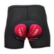 thumbnail image 2 of Pantalones cortos de ciclismo con relleno de gel 3D, secado rápido, transpirables, para mujer y hombre Rojo M, 2 of 9