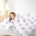 thumbnail image 3 of Erosebridal Ribbon Purple Bowknot 7 Pieces Bedding Comforter Set For Girls,Cute Bows Kawaii Bowtie Full Bedding Set,Reversible, 3 of 7