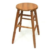 29" Solid Oak Bar Stools in Oak Finish, Fully Assembled