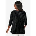 thumbnail image 2 of Jessica London Women's Plus Size Boatneck Tunic Top 3/4 Sleeve Shirt  Loose Fit, 2 of 5