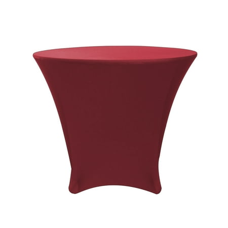 Your Chair Covers 36 X 30 Inch Lowboy Cocktail Round Stretch Spandex Table Cover Burgundy For Wedding Party Birthday Patio Etc